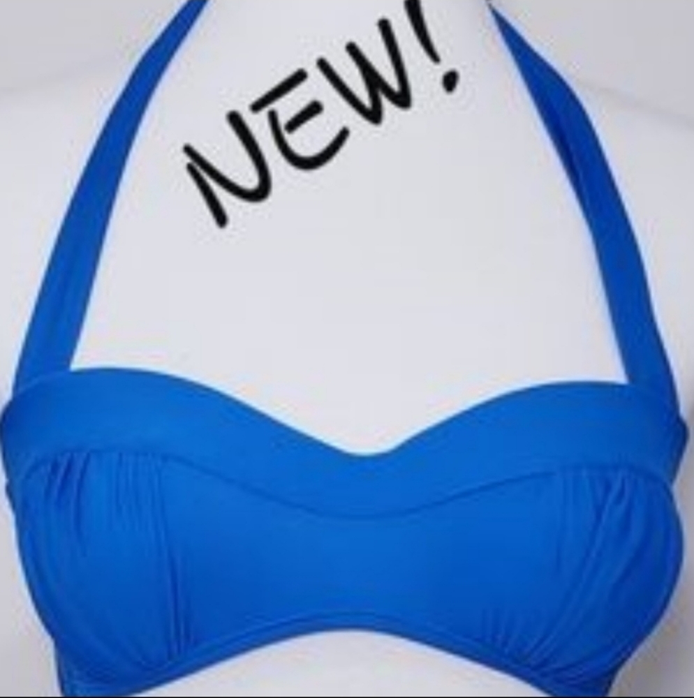 🩵NWOT🩵 Marina West aqua blue bikini top SMALL🤍